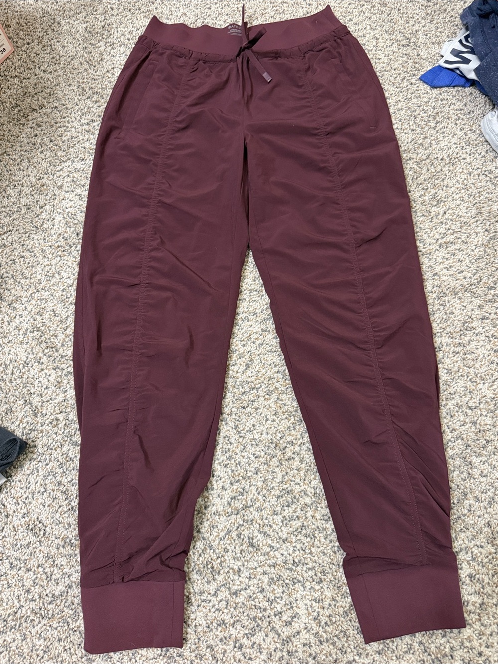 Athleta attitude lined pant pantaloon double joggers size 6